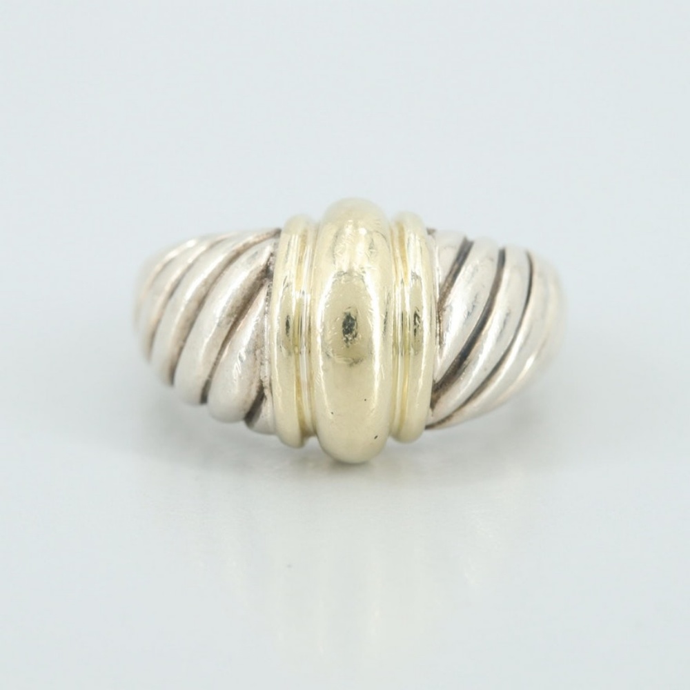 David Yurman Sterling Silver Ring with 14K Detail